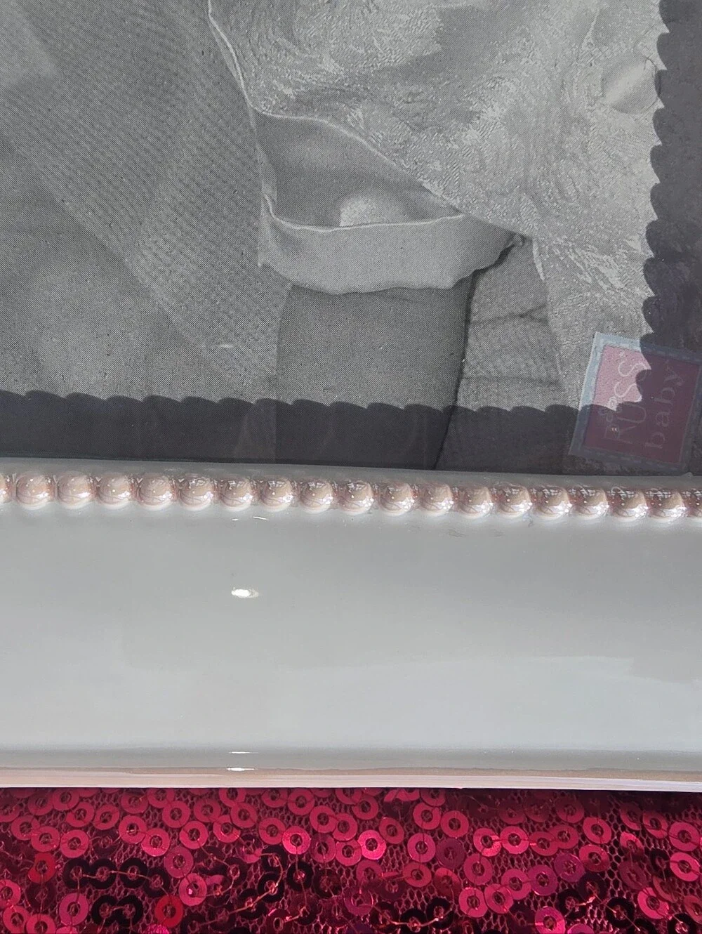 Pink Flower Ceramic Photo Frame